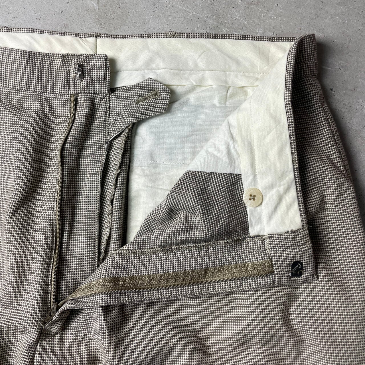 90s Polo by Ralph Lauren 2タック スラックス チェック 90年代 USA製 ラルフローレン グレンチェック タック入り