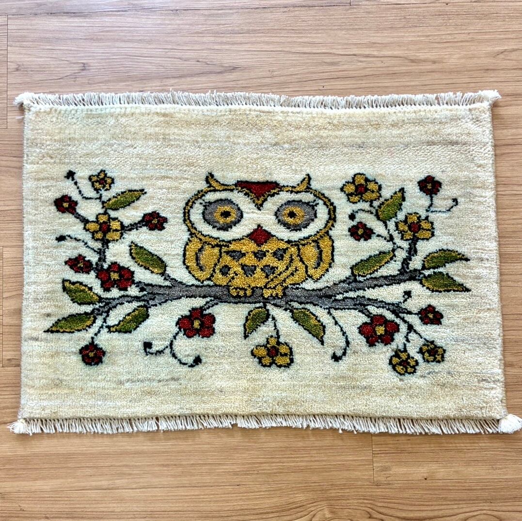手織り ペルシャ絨毯 カシュクリ ギャッベリズバフト 60×40cm 玄関マット 手織り ペルシャ絨毯 カシュクリ ギャッベリズバフト 60×40cm 玄関