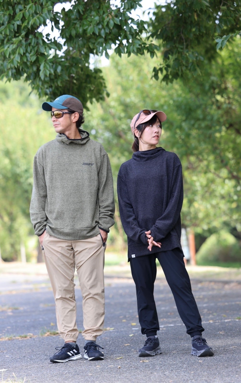 JINGER】フーデッドパーカー【J-3012/BLK】 | JINGER