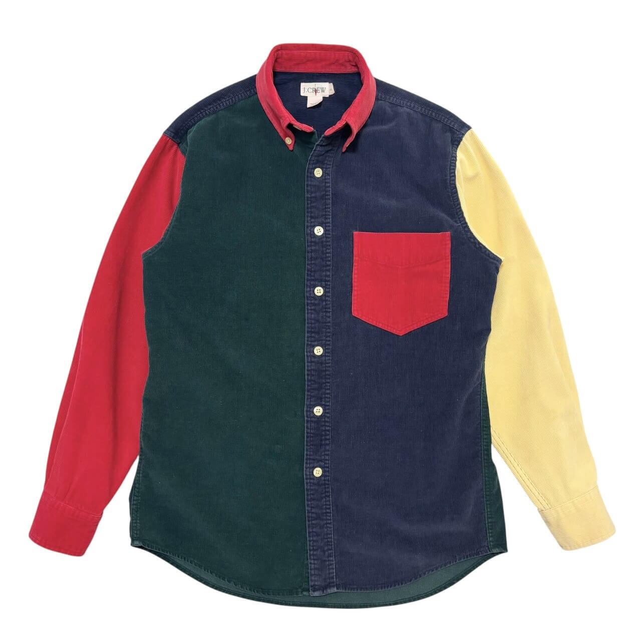 古着 ジェイクルー J.CREW 長袖 ボタンダウン コーデュロイシャツ クリーニング済み 90s クレイジーパターン メンズS 実寸M