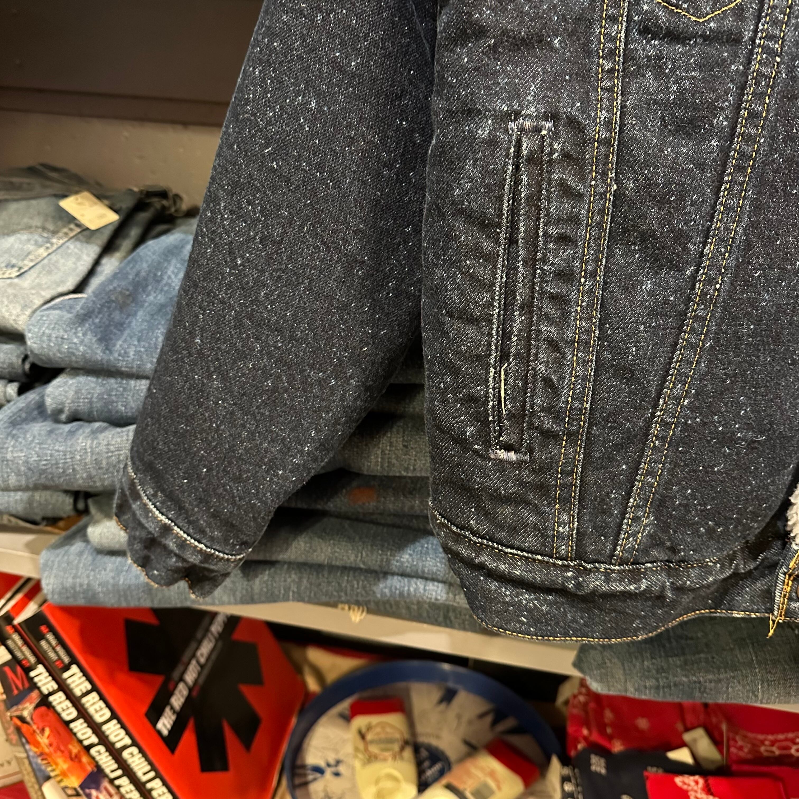 80s Levis Galactic Wash Denim Boa Jacket | VOSTOK 80s Levis Galactic Wash Denim Boa Jacket | VOSTOK