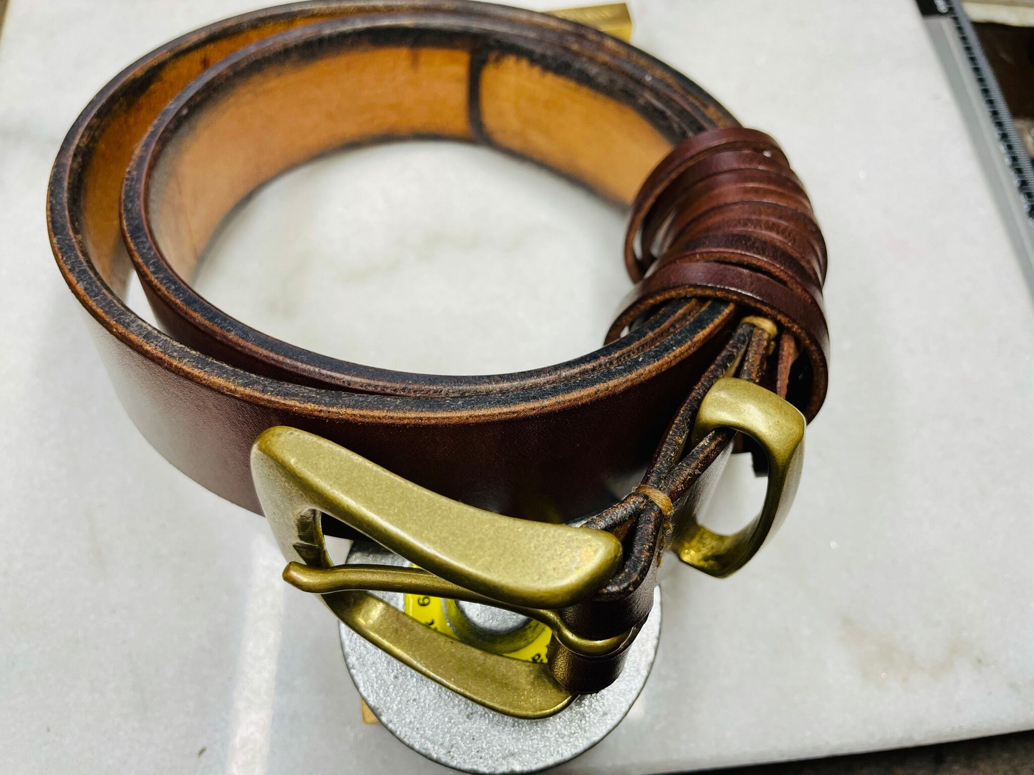 CBN-SLNG35〈SB〉】レザーベルト〈サイズ「95」〉牛革人気