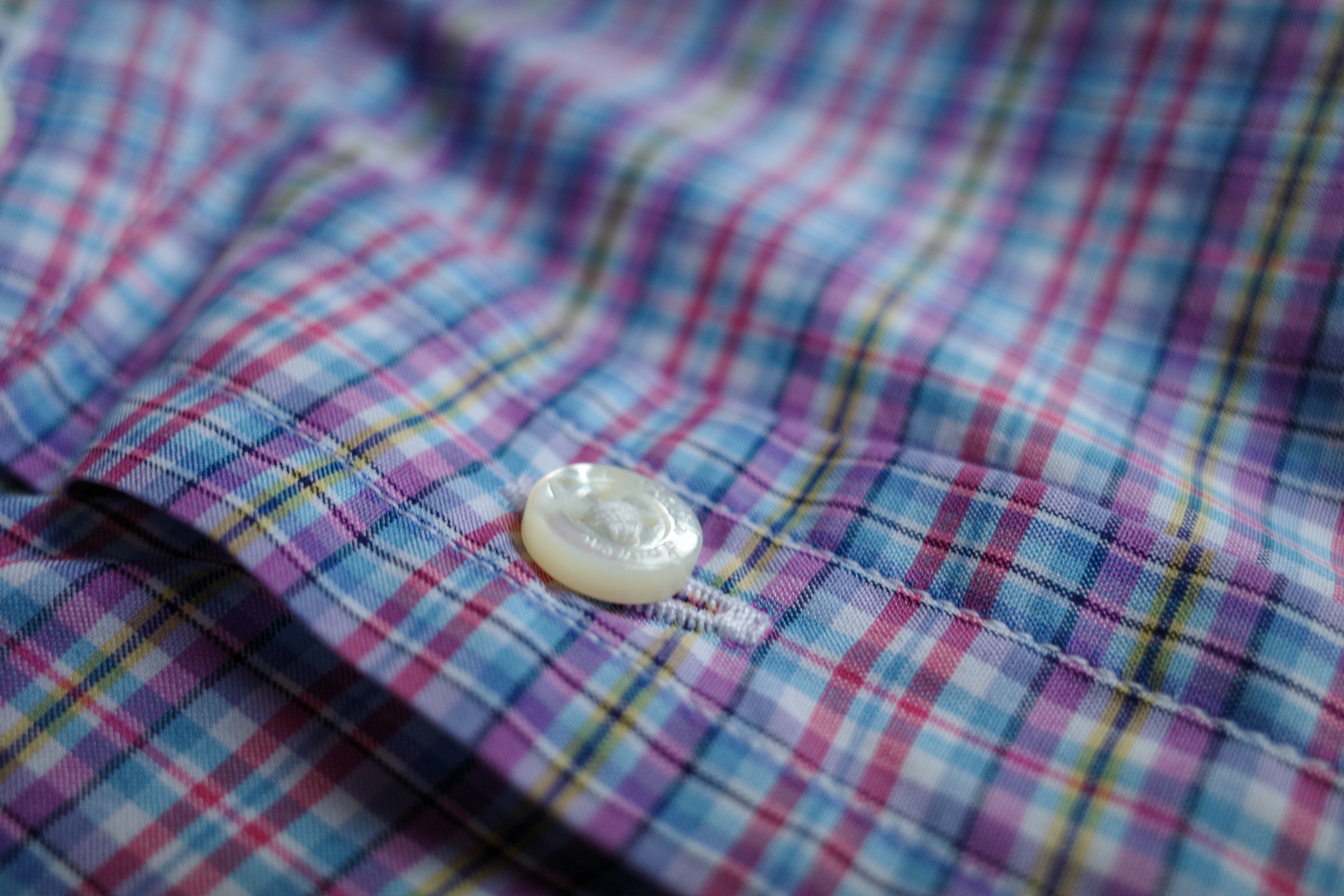 未使用】Ralph Lauren Purple Label special cotton check shirt made