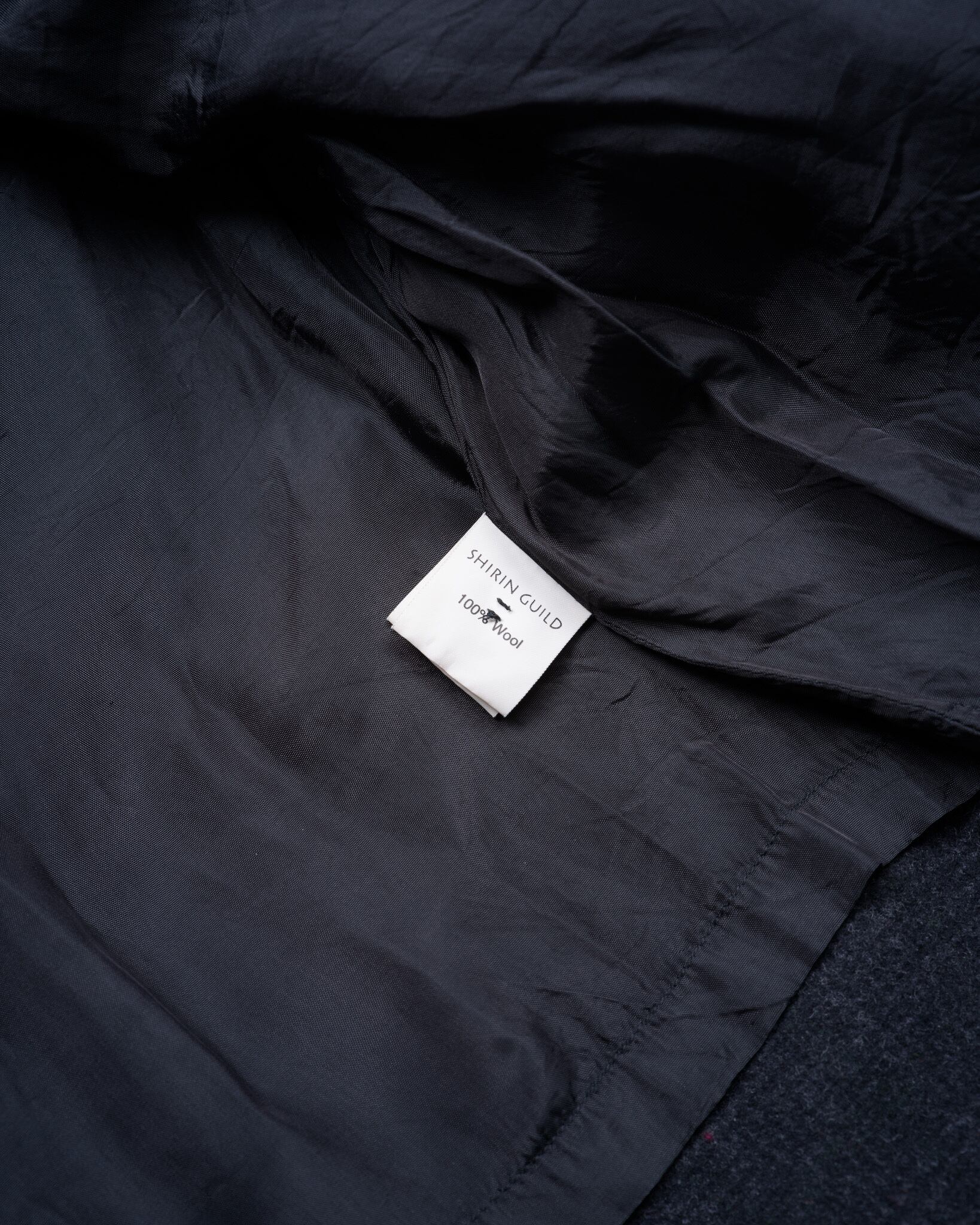 90's] SHIRIN GUILD Stand Collar Wool 3B Jacket Designed by Shirin