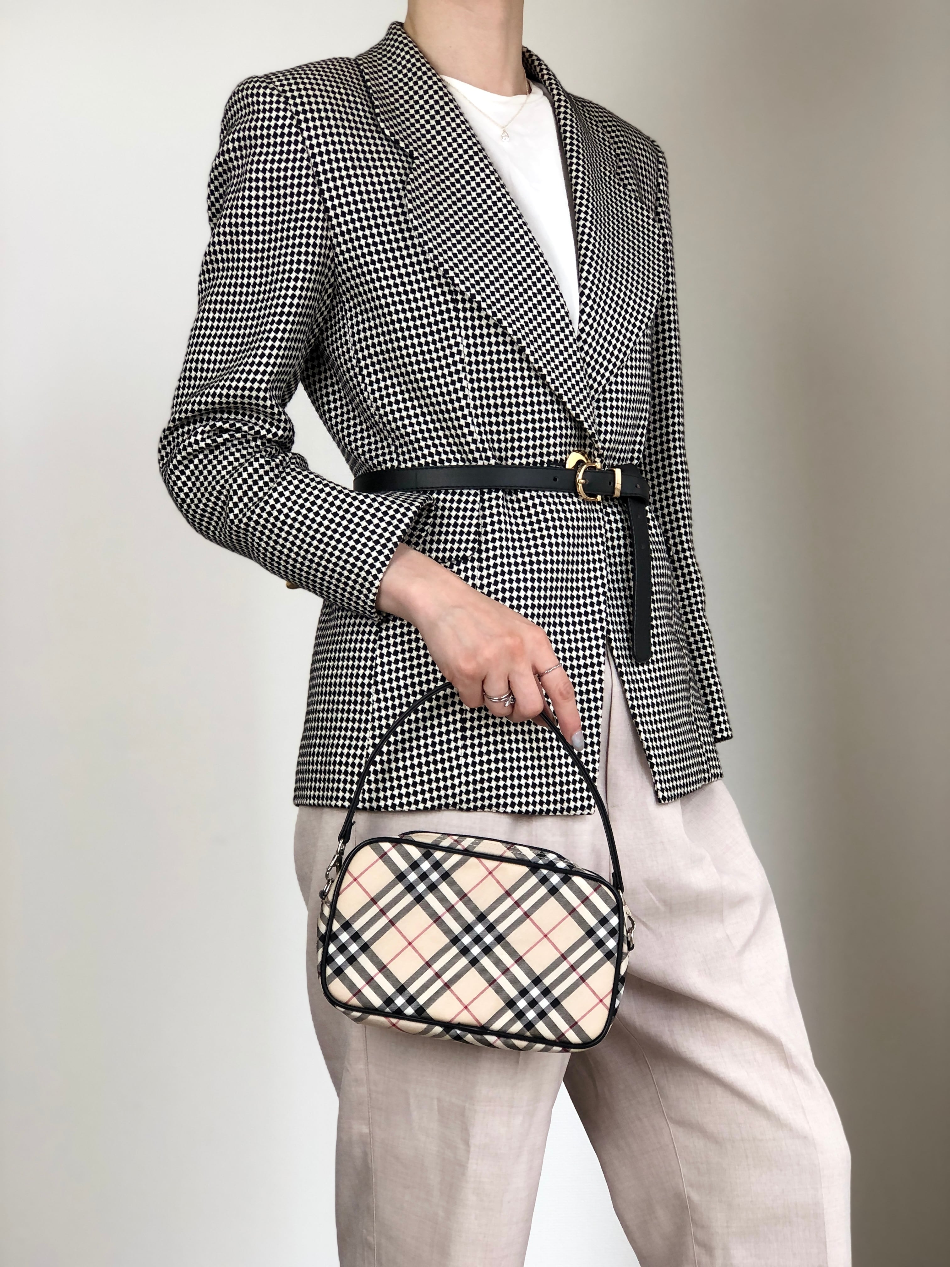 BURBERRY バーバリー ノバチェック柄 アクセサリーポーチ ハンドバッグ BURBERRY バーバリー ノバチェック ショルダーバッグ ベージュ