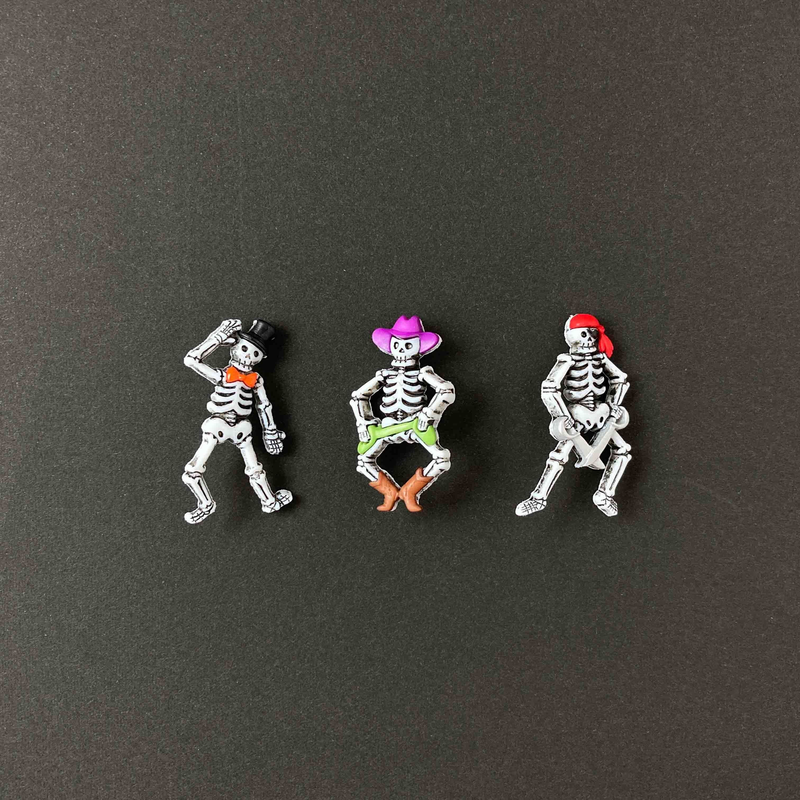 JJボタン ポーズをとるガイコツのボタンパック（3p） | Dua