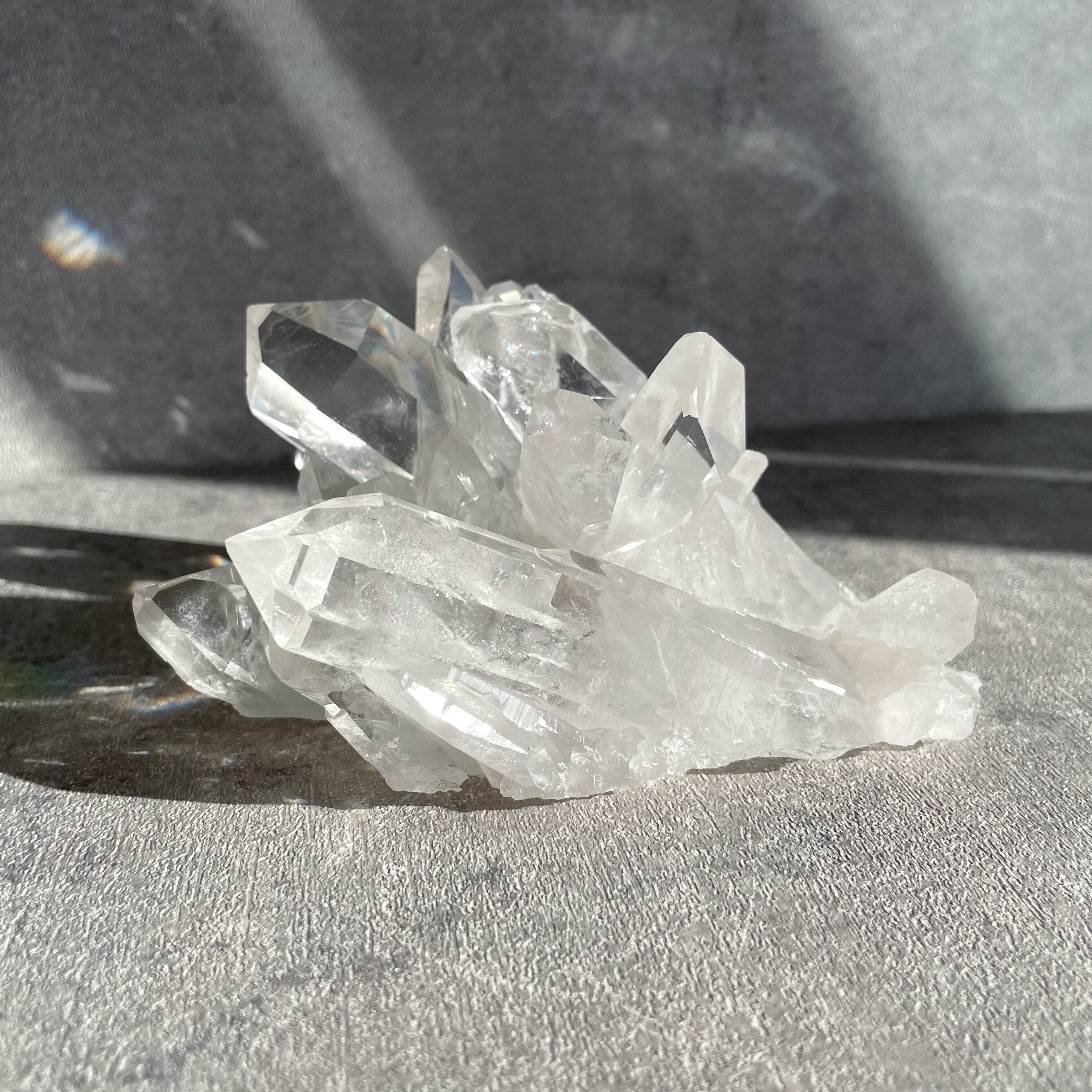 ゼコ産水晶 クリアクォーツクラスター83◇スターブラリークォーツ