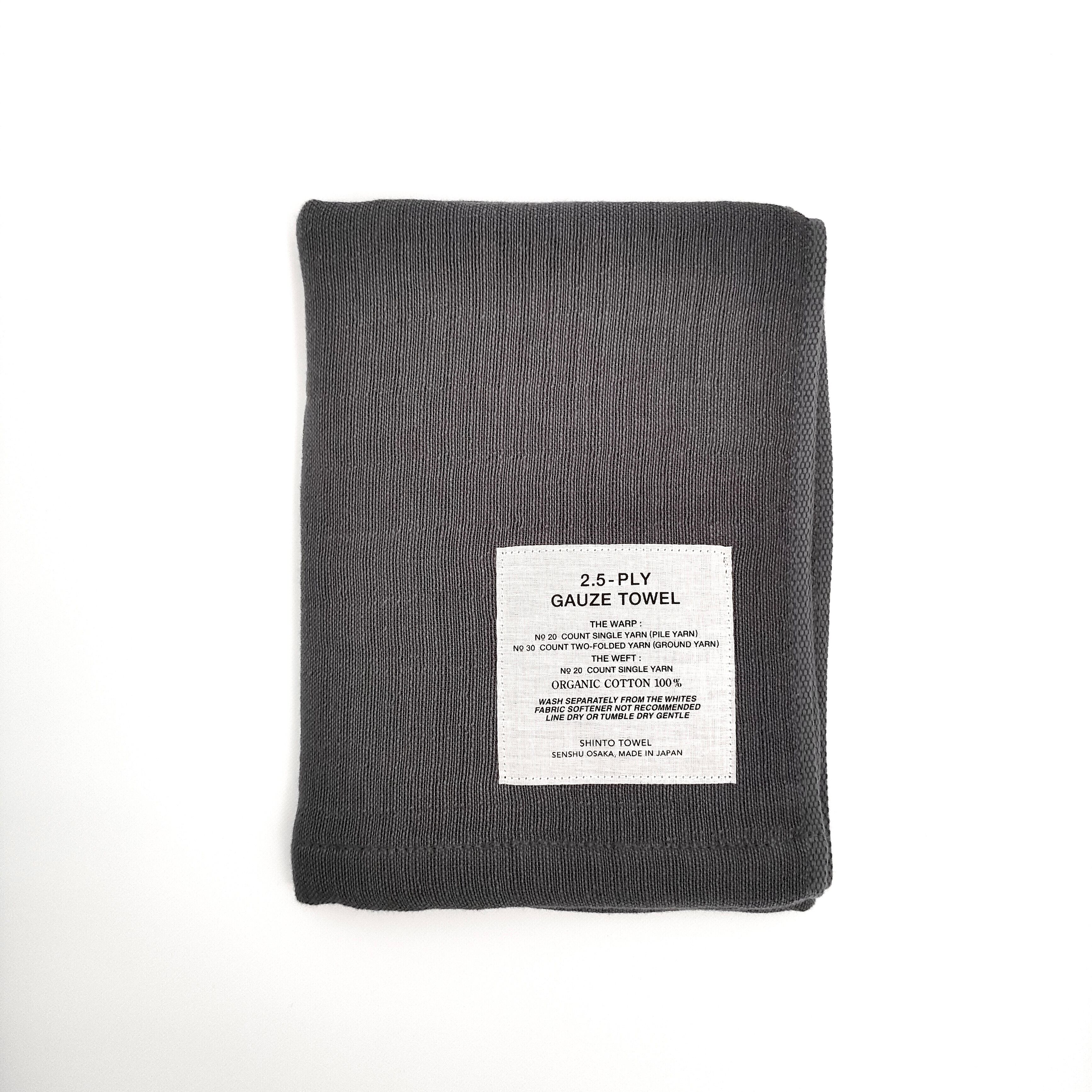 SHINTO TOWEL BATH TOWEL M - 2.5-PYL GAUZE(Mix Charcoal)