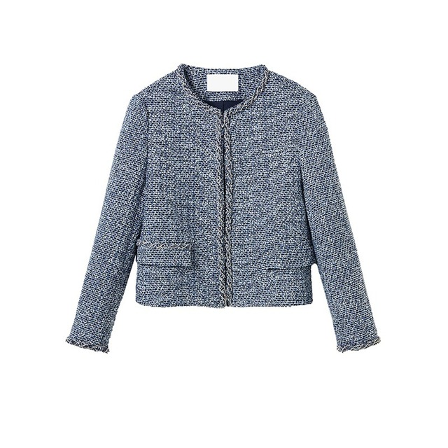 blue tweed jacket