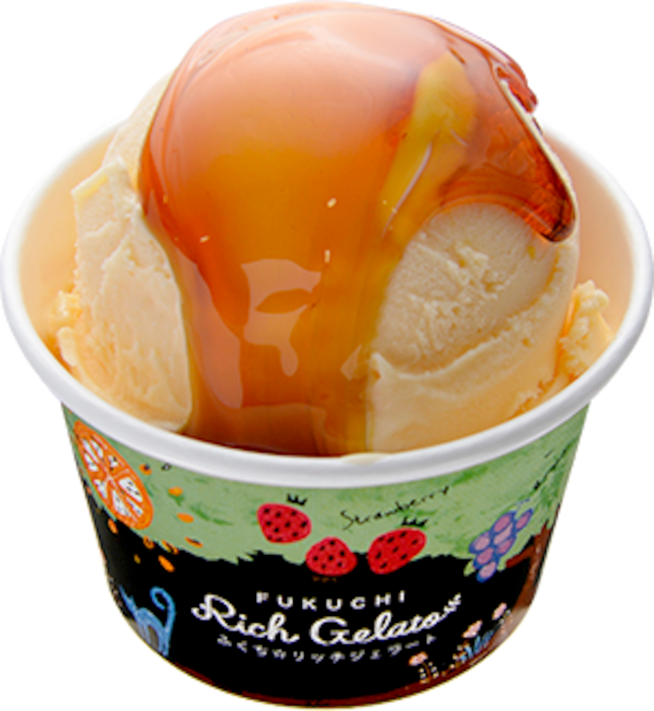 カタラーナ/100ml/1個 博多ミラベル21監修 濃厚卵黄とバニラビーンズの贅沢プレミアムジェラート 自家製カラメルソース付き 福岡県産卵使用 無香料・無着色 ギフト 贈り物 アイスクリーム