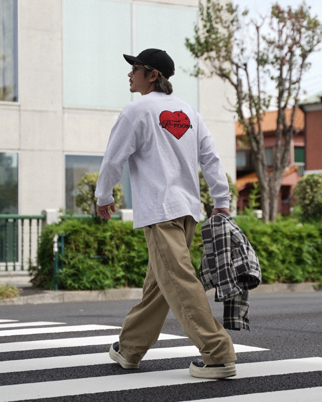 【#Re:room】CACTUS HEART EMBROIDERY LONG SLEEVE［REC862］
