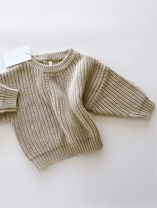 OAT /  Biscotti Chunky Knit Sweate(2-3y,3-4y,4-5y)