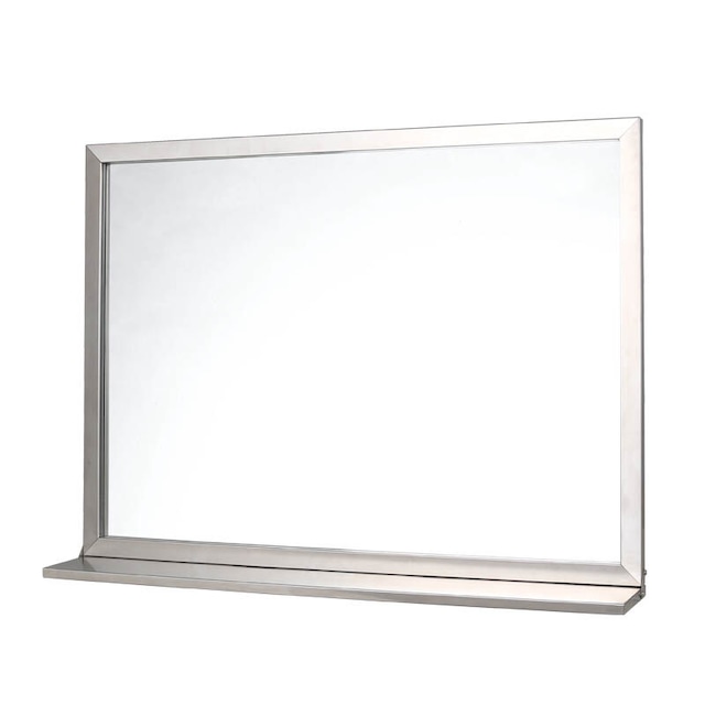 STAINLESS STEEL FRAME MIRROR WITH BRACKET