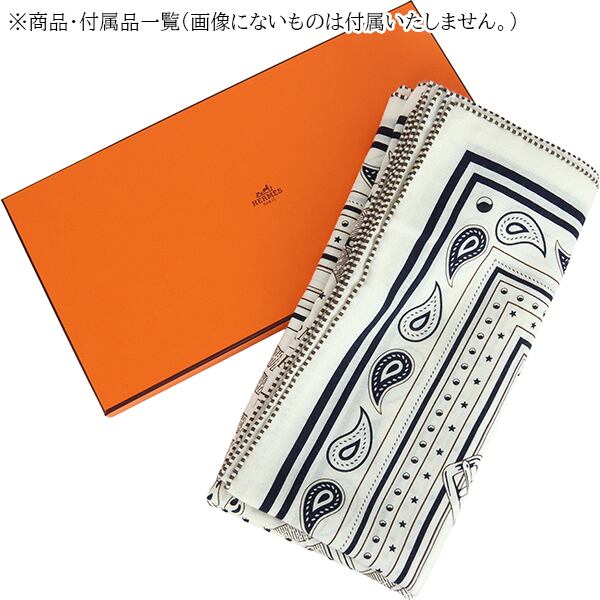 New HERMES エルメス カレジェアン 140 ショール スカーフ 馬銜