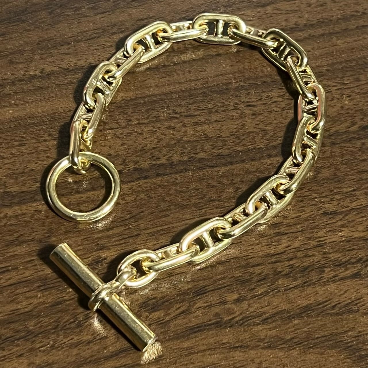 VINTAGE HERMES Chaine d'Ancre Bracelet MM 18K Gold VINTAGE HERMES Chaine d'Ancre Bracelet MM 18K Gold