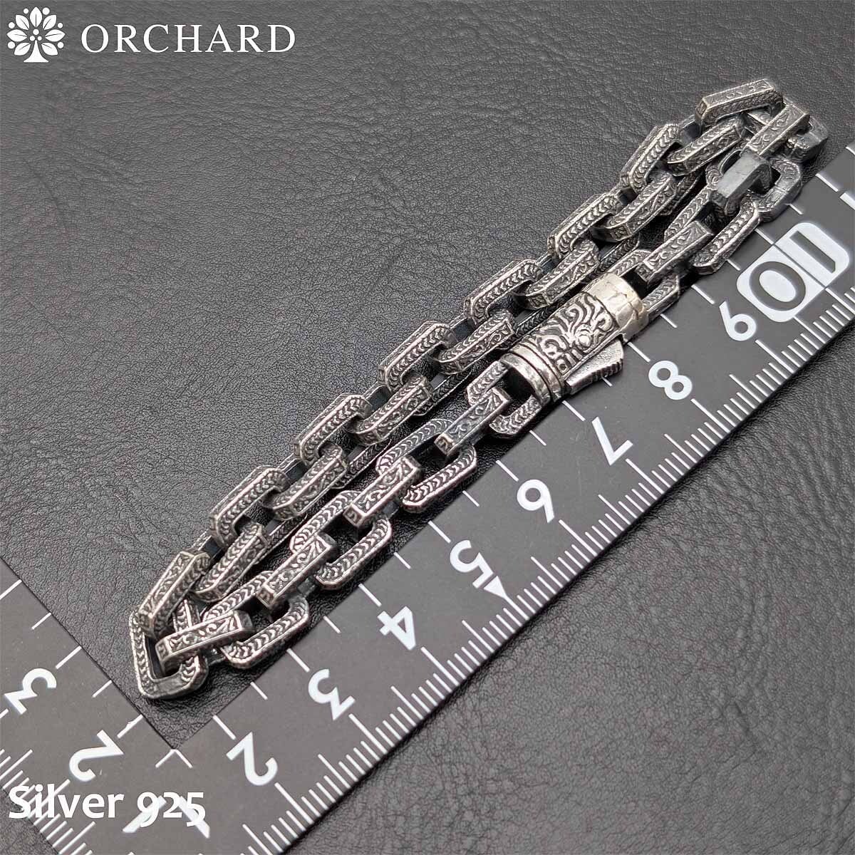 メンズ メンズ ブレスレット S925刻印 チェーンフック 20cm シルバー