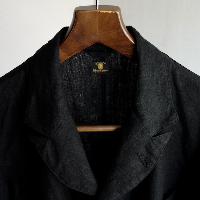 classic belgium-linen montparnasse jacket / belgium black