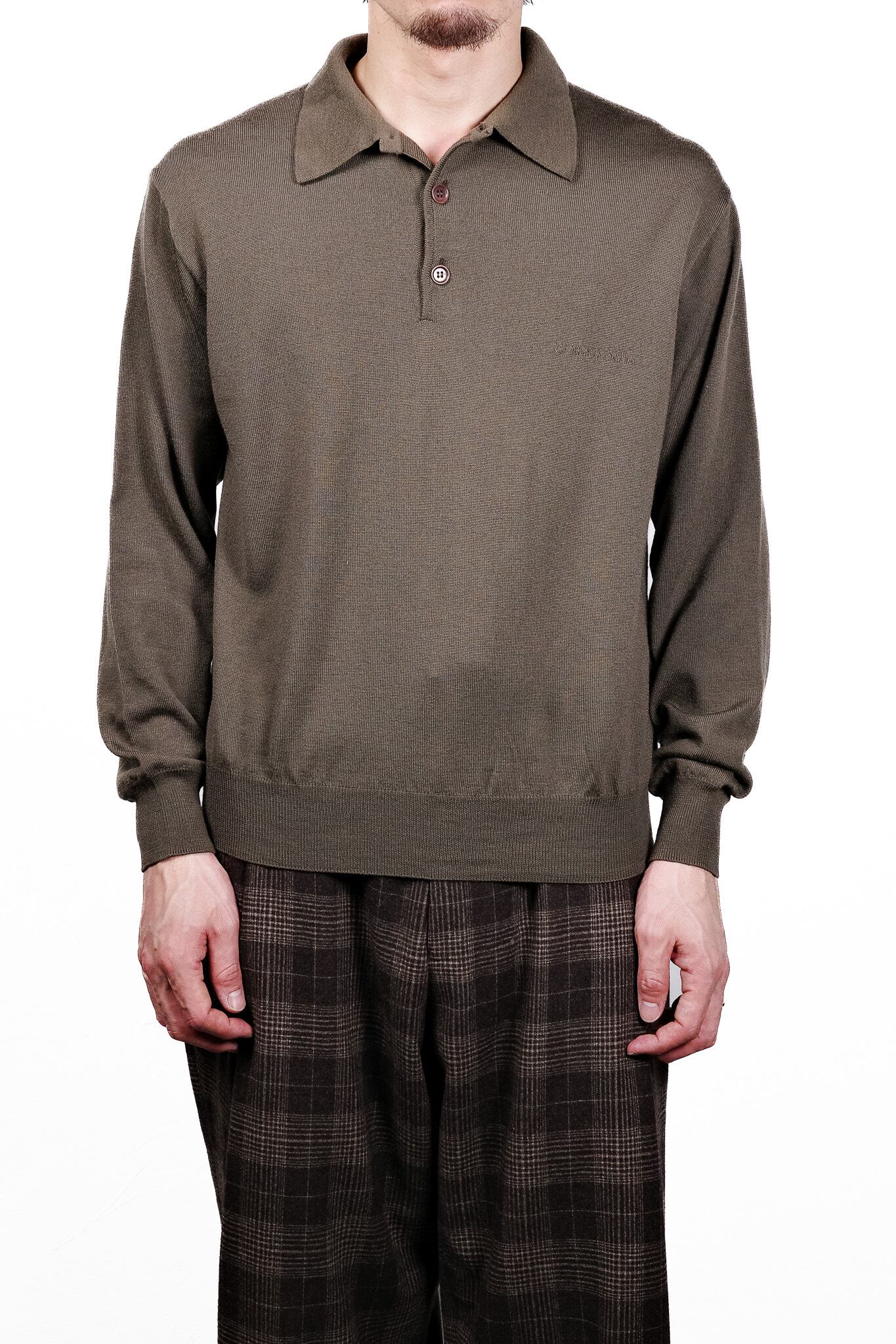 1990's] “Giorgio Armani Le Collezioni” Merino Wool Full-Fashioned