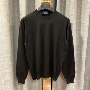 FEDELI WOOL CREW SWEATER BLACK《46》