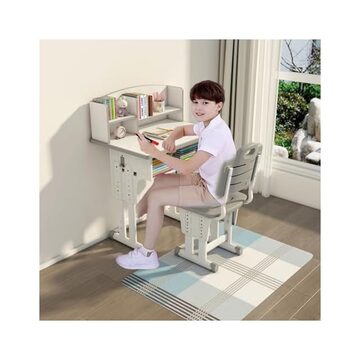 新着商品】アイリスプラザ 学習机 勉強机 コンパクトデスク 収納棚付き  