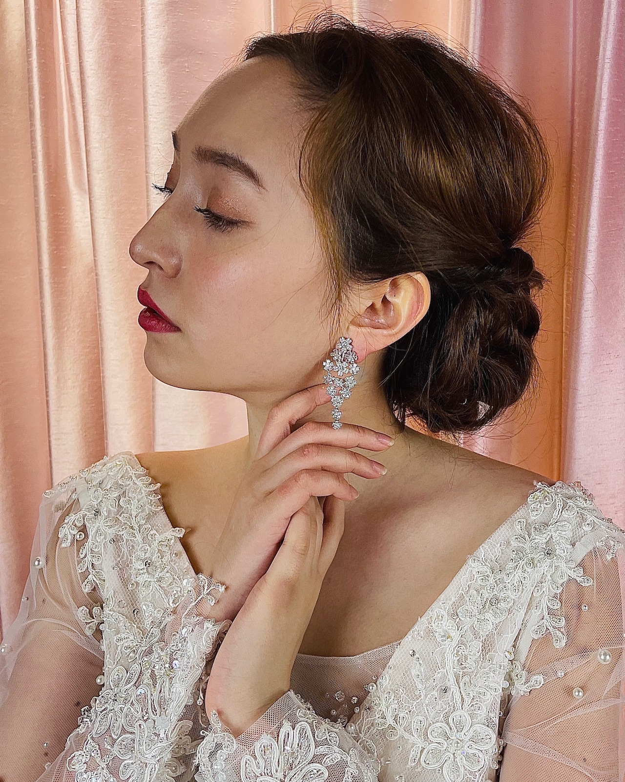 ボヌールブーケ ( ピアス / イヤリング ) シルバー