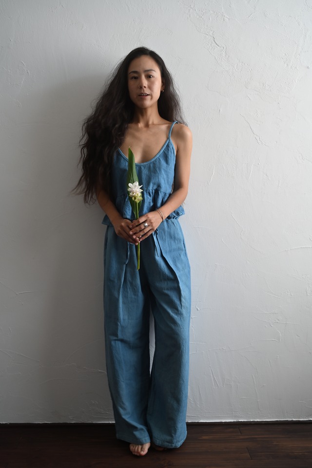 Indigo Dyed Airy Top