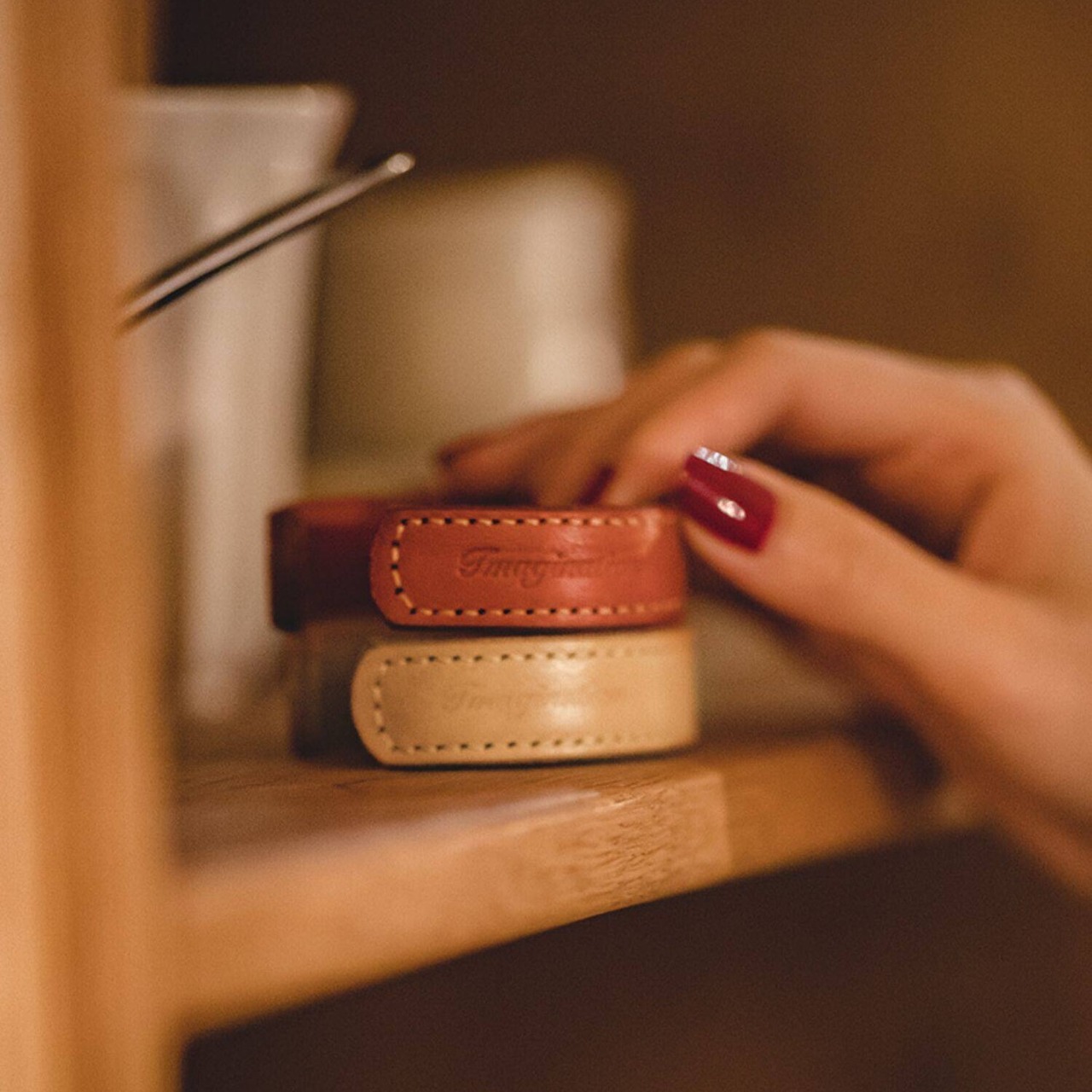 Leather Open Cuff Bracelet / レザー オープン カフ ブレスレット