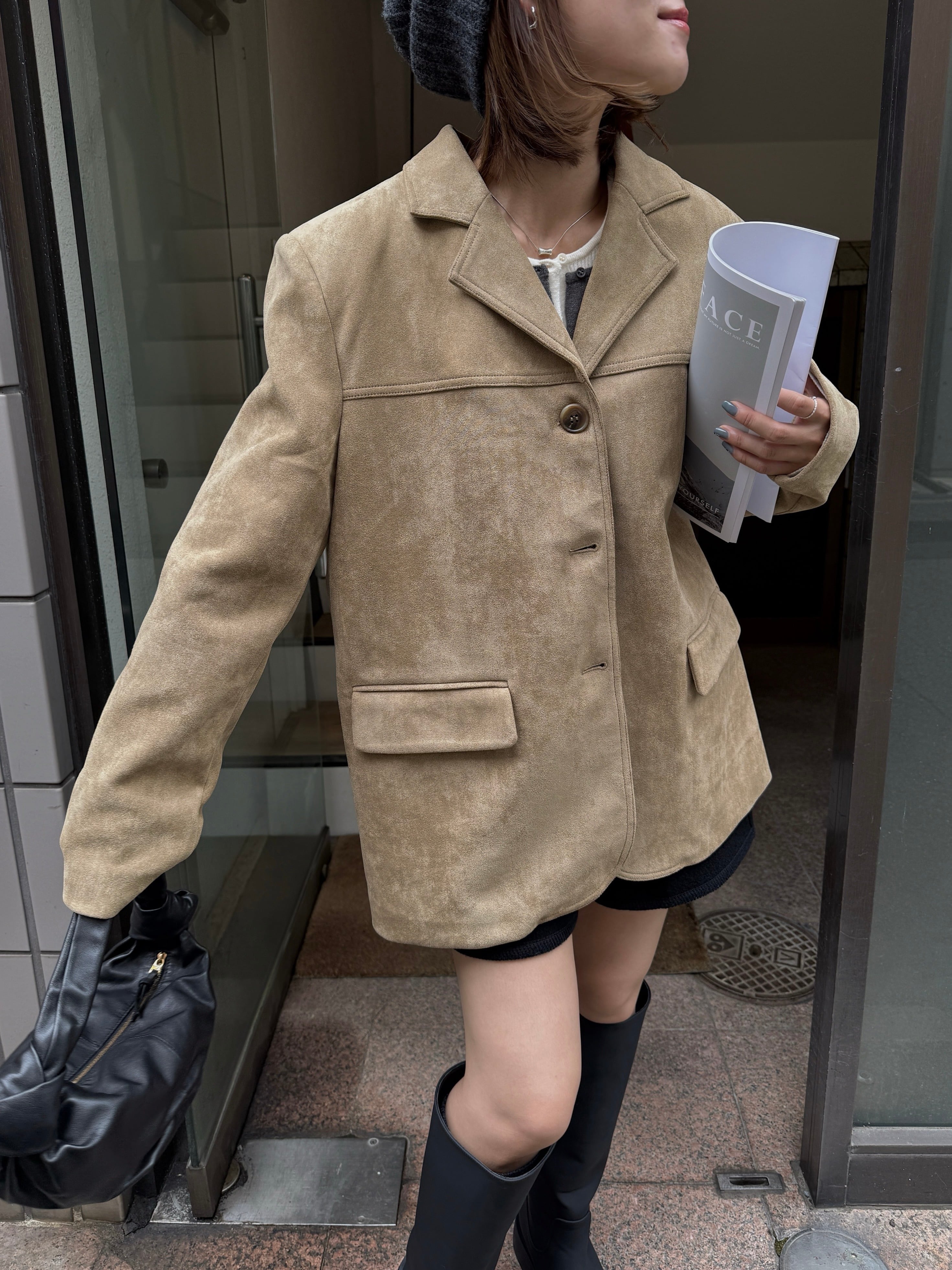 PRE-ORDER】suede dad jacket | nananamoe