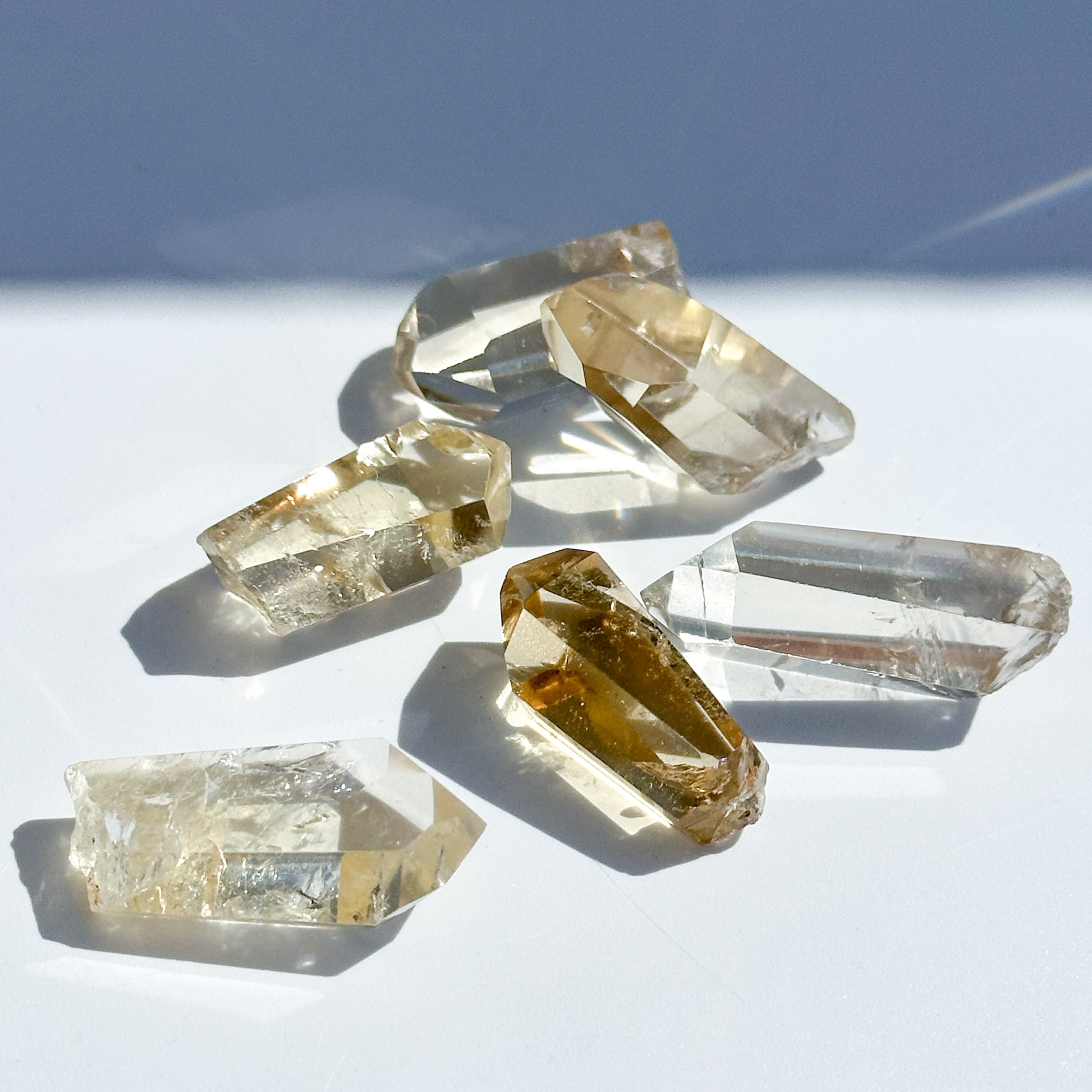 ミナスジェライス産シトリン(黄水晶)ポイント6個set 23◇Citrine ◇天然石・パワーストーン