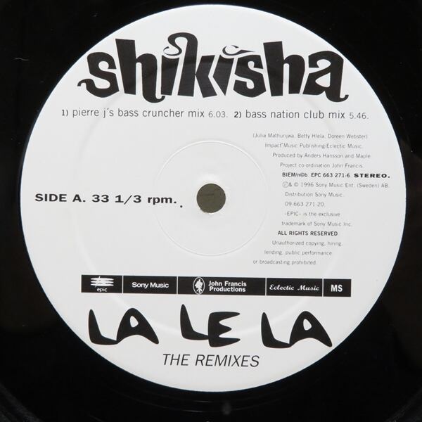 Shikisha / La Le La - The Remixes [EPC 663 271-6] - 画像3