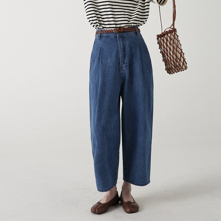 high waist loose denim