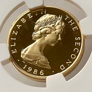【最高鑑定品超希少コイン】1986年エリザベスヤングヘッド　ピエフォート金貨