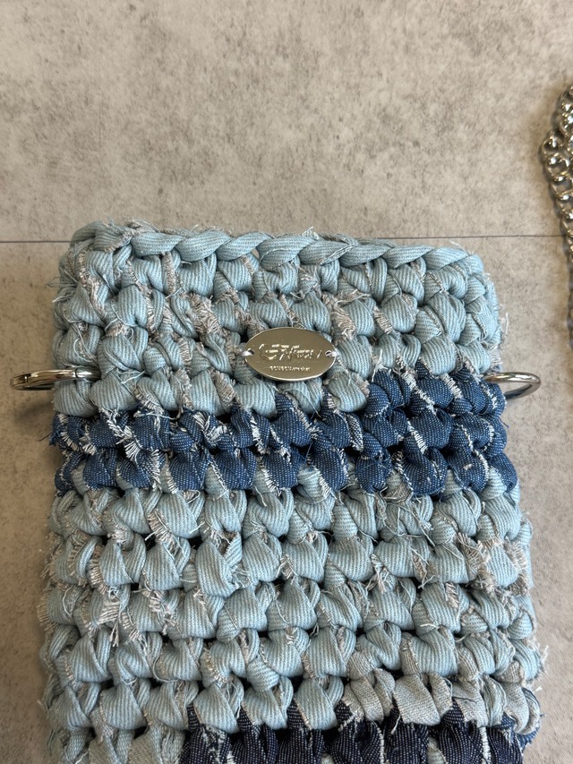《1点もの》denim  phone holder / mix color