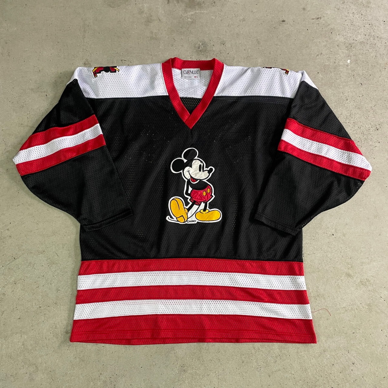 90年代 Disney ディズニー MICKY MOUSE ワッペン メッシュ ホッケー 