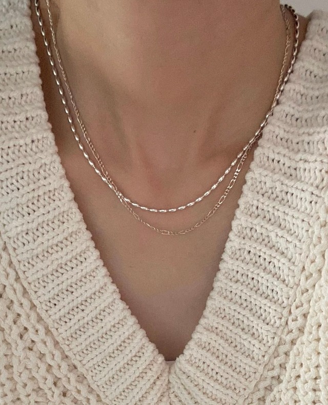 S925  knitting figaro chain necklace (N210)