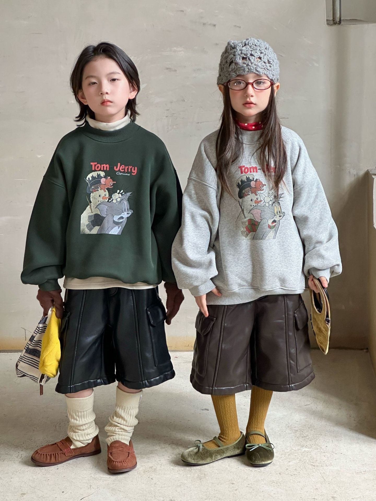 裏起毛イラストトレーナー