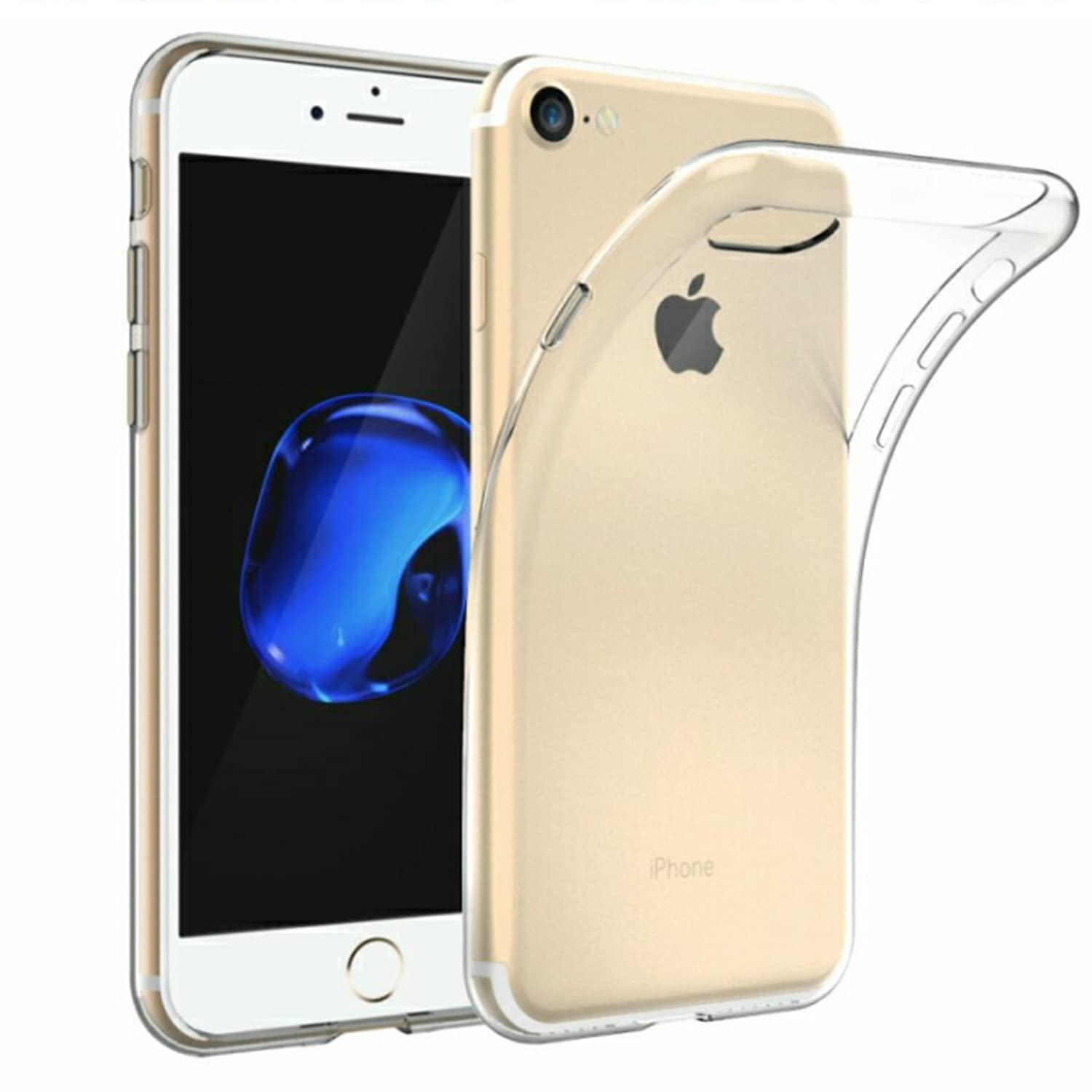 Havaya 対応 iPhone SE ケース 第3世代 第2世代 iphone8 ケース クリア iphone7 耐衝撃 透明 薄型 落下防止 軽量(アイフォンSE3 /あいふぉんSE2/いphone8/アイホン7 4.7インチ対応)-全透明