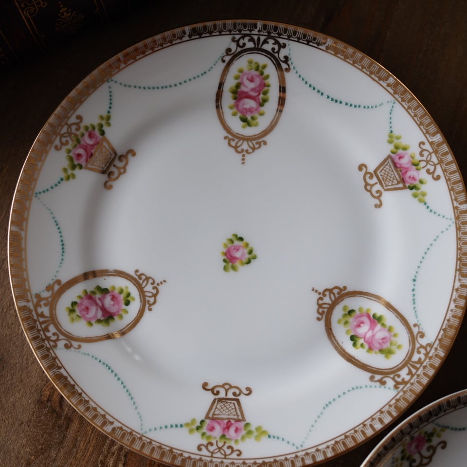 Old Noritake｜オールドノリタケ 薔薇と金彩ガーランド アンティーク