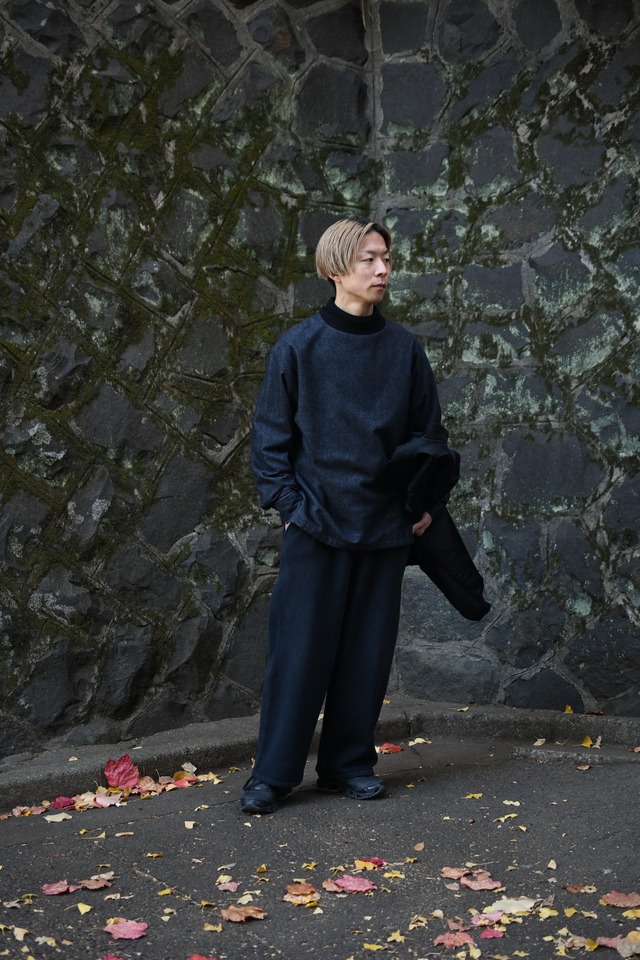 m’s braque / TURTLENECK FRENCH CUFFS SHIRT (Mix Black)