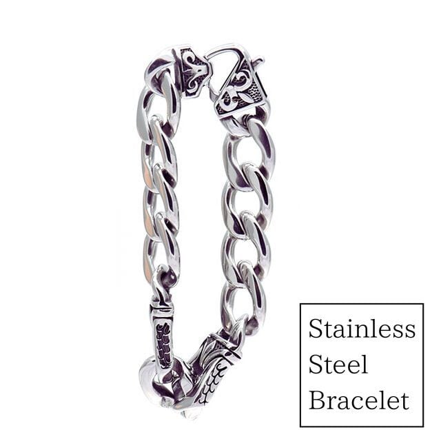 ブレスレット 喜平ブレスレット 百合の紋章 メンズ ステンレス