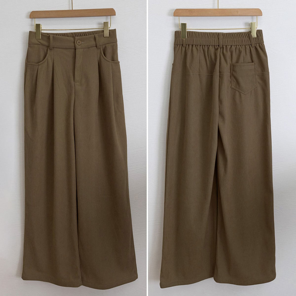 コーデュロイ ワイドパンツ レディース 春秋冬 韓国 きれいめ 大人 カジュアル シンプル ゆったり リラックス 体型カバー タック入り パンツ 厚手 大人可愛い 大人女子