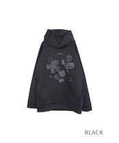 COOLAランダムパッチフーディー (BLACK) CQ-47030