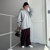 フーディーUSコットンBIGスウェットPO/グレー