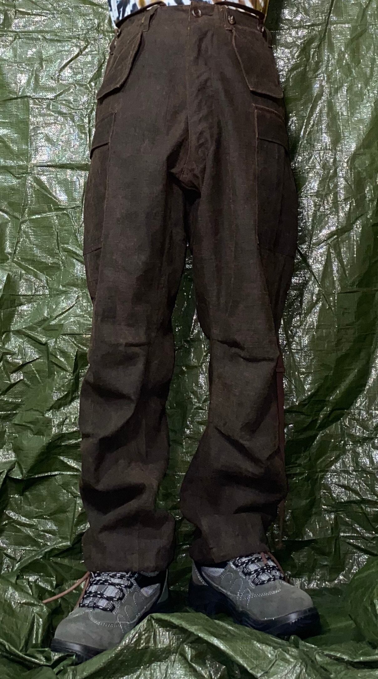 BEAUGAN MUD DYED CARGO TROUSERS M-65