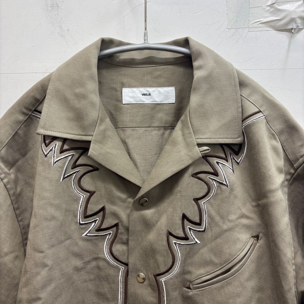TOGA VIRILIS トーガビリリース 24SS EMBROIDERY WESTERN S/S SHIRT