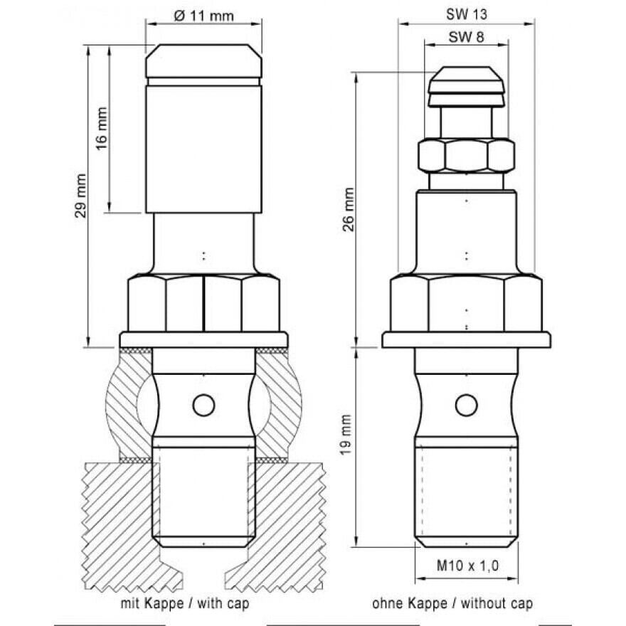 STAHLBUS Banjo Bolt with Bleeder Valve (ワンウェイバルブ内臓
