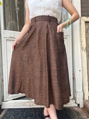 40's  brown nap skirt