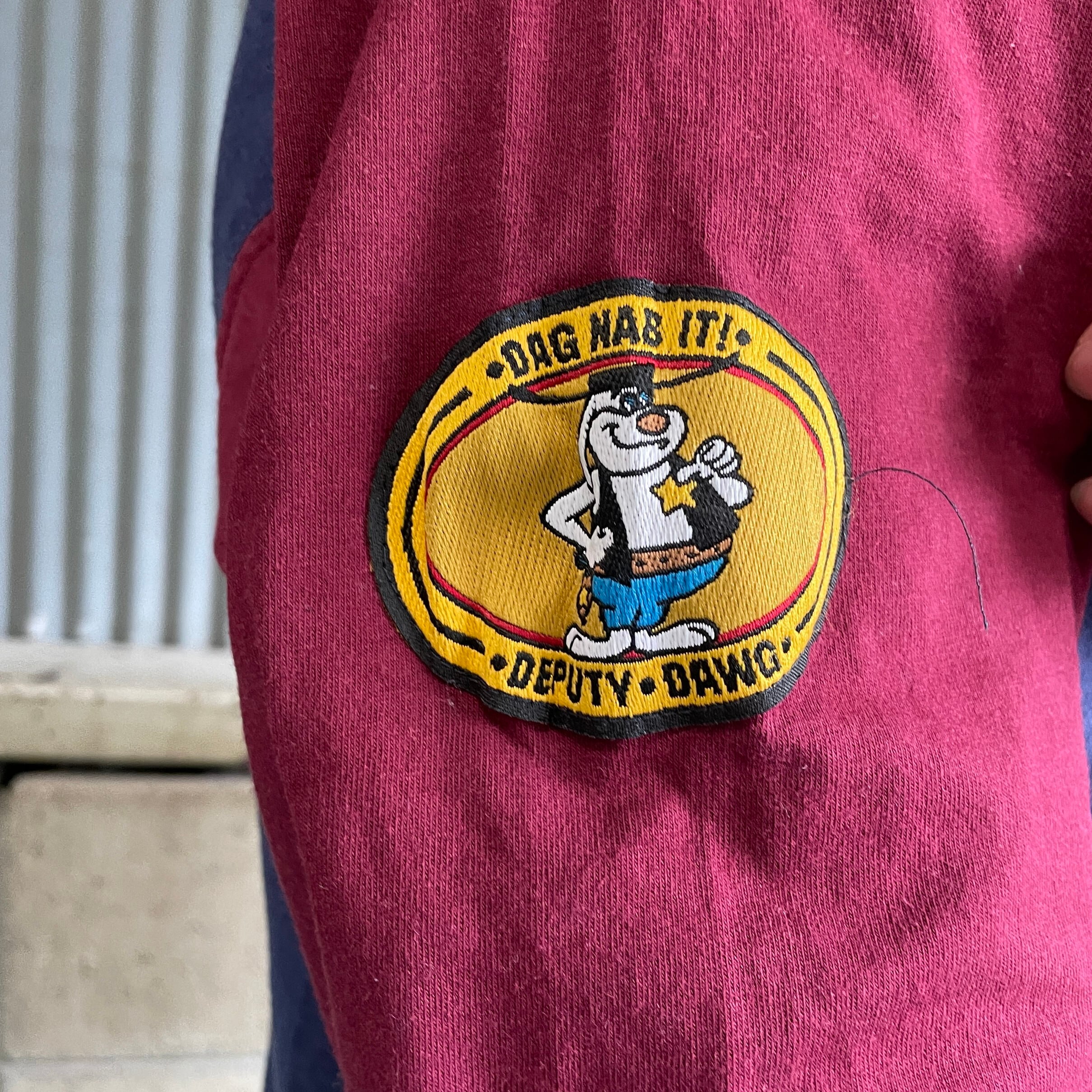 70s 80s USA製 マイティーマウス 刺繍 ワッペン ナイロン スタジャン