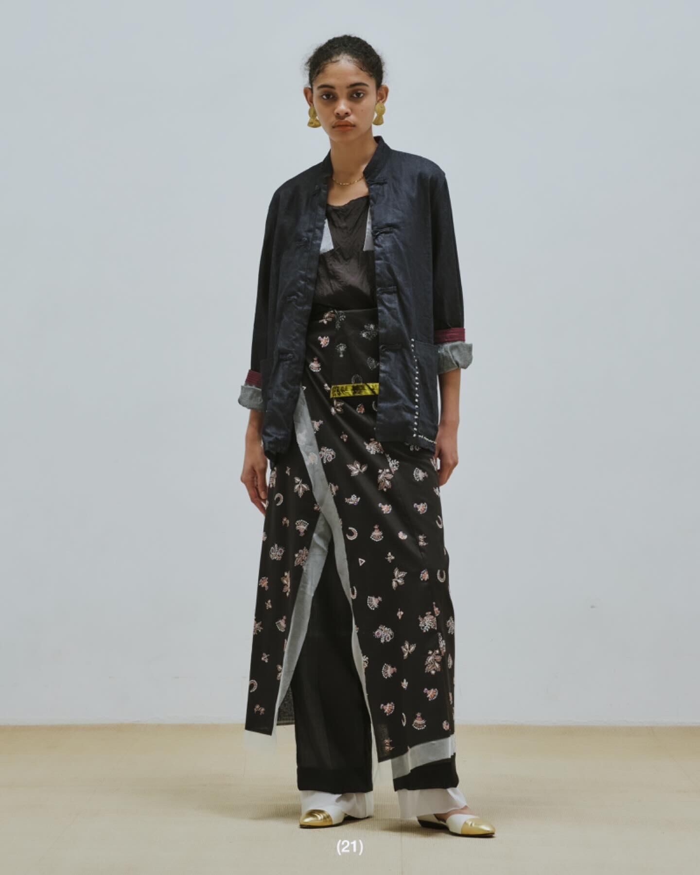 PONTI ワンピース plant foam print dress PONTI plant foam print dress | Pay ID