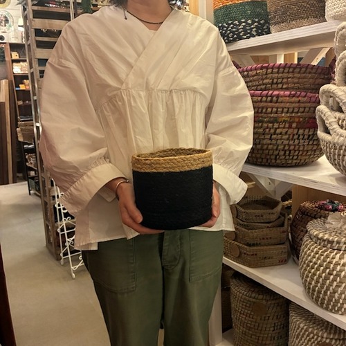 Bangladesh  Jute basket Storage 　バングラディッシュ　シーグラスバスケット　ストレージ　M　収納　カゴ　小物入れ